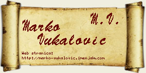 Marko Vukalović vizit kartica